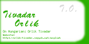 tivadar orlik business card